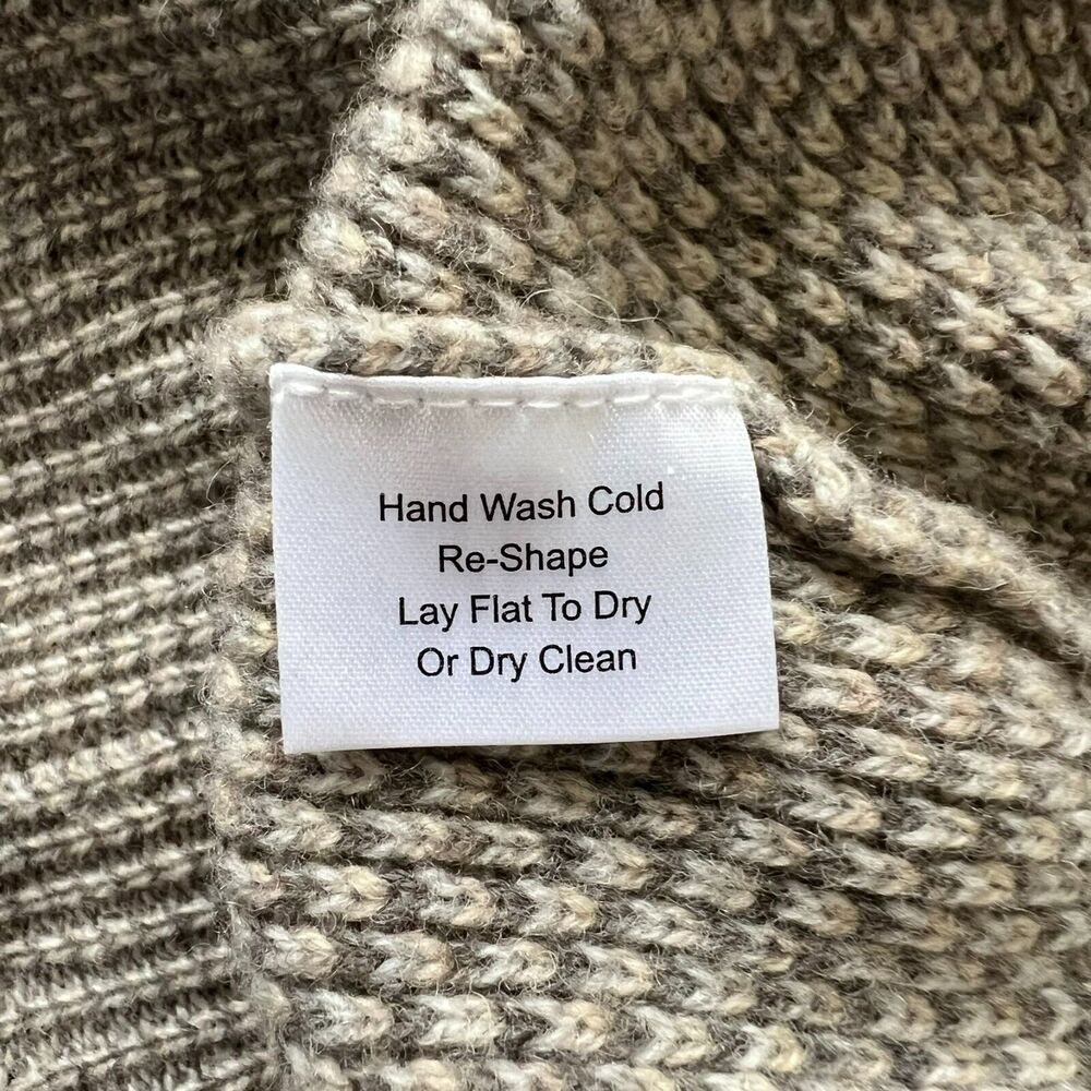 Joseph Abboud Gray Waffle Knit Long Sleeve Wool Nylon Sweater Size Medium - Picture 9 of 10